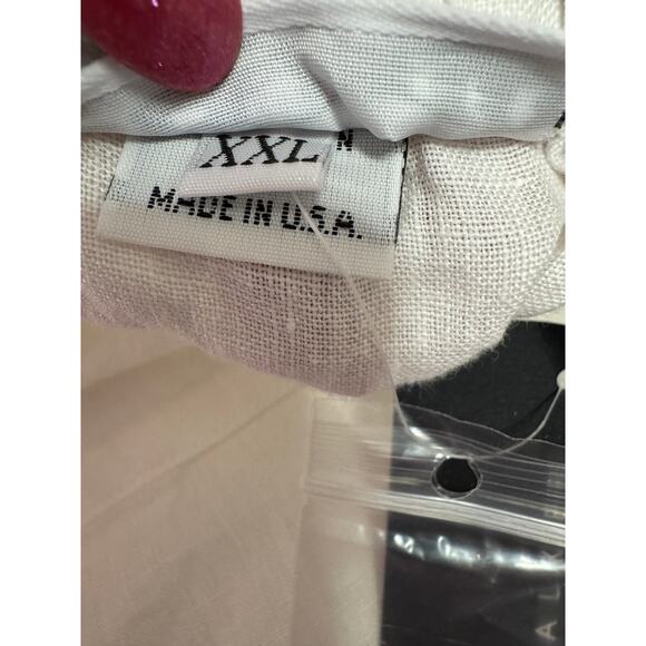 Bryn Walker Cinzia Light Linen Elastic Waist High-Low Hem A-Line Skirt White XXL - Picture 10 of 11